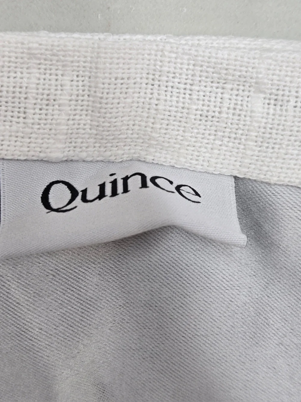 NWT QUINCE Set Of 2 48x96 Cotton Slub Blackout Curtains White 0742
